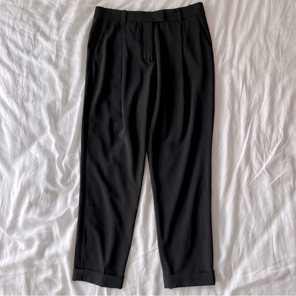 COS Black Cuffed Trousers